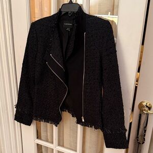 Club Monaco Black Textured Tweed Blazer - Size Small